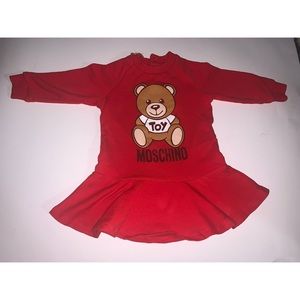 Red Moschino teddy bear Dress